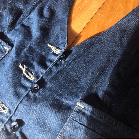 MNG jeans no sleeves vest adjustable blue size M medium - Picture 4 of 12